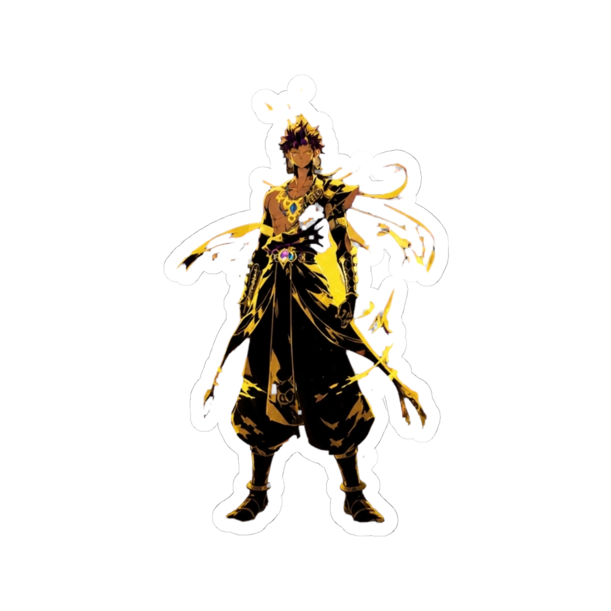 Sinbad with Djinn Power Fan Art Sticker | Magi: Labyrinth of Magic - alternate angle 1, merchandise
