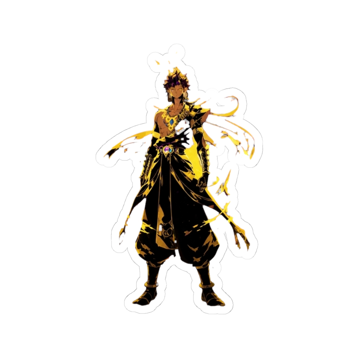 Sinbad with Djinn Power Fan Art Sticker | Magi: Labyrinth of Magic